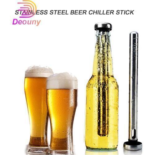 DEOUNY Beer Chiller Sticks For Bottles Cool Unique Gift For Any Beer Lover Stainless Steel Beverage Metal Cooler Cooling Bar