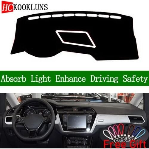 For Volkswagen touran L 2016 2017-2019 Dashboard Cover Sun Shade Non-slip Dash Mat Pad Carpet Car Stickers Interior Accessories