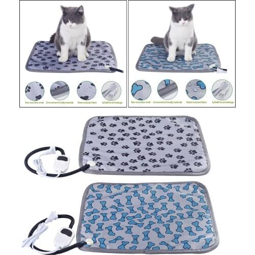 45x45cm Electric Heating Pad Blanket Pet Mat Bed Cat Dog Winter Warmer Pad Home Office Chair Heated Mat 110V