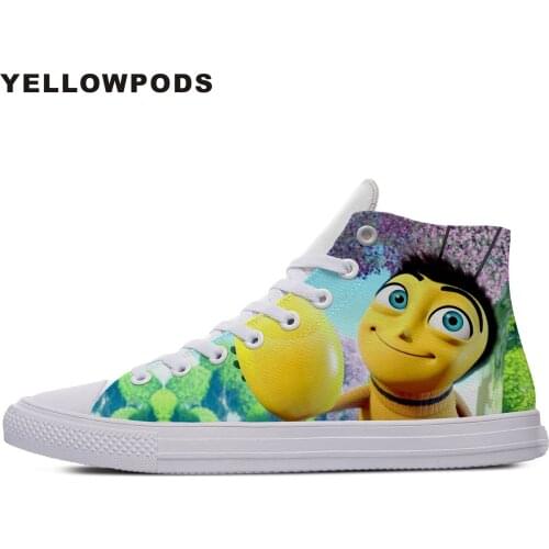 Customized Your Own Logo/Photo/Image Pattern Bee Cartoon Movie Lace Up Men Flats Shoes Fashion Brand Diy Your Shoes