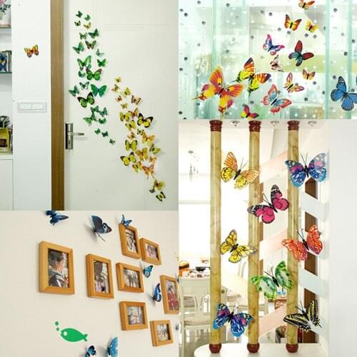 Наклейки бабочки на стену LNRRABC China At AliExpress