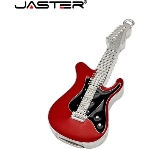JASTER Metal guitar USB flash drive Musical guitar model Pen drive memory Stick pendrive 4GB 8G 16GB 32GB 64GB 128GB U disk gift