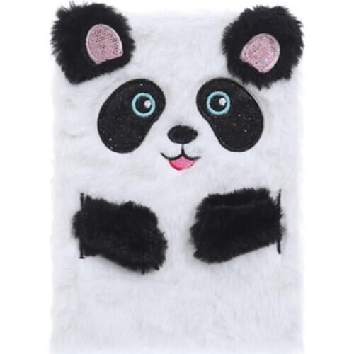 Cartoon Plush Notebook Cute Cat Panda Notepad Office Stationery School Supplies