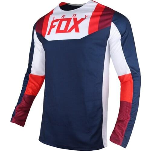 180 Mens Jersey Moto - Navy Red MTB jersey Off Road Mountain Bike downhill Jersey MX BMX cycling jersey