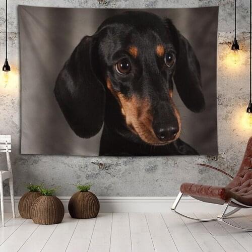 Dachshund Wall Hanging Tapestry Home Party Decorative Tapestries Photo Background Cloth Table Cloth Wall Tapestry