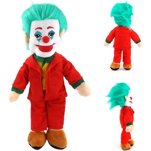 New Mr.J Clown Movie Cartoon The Joker Stuffed & Plush Toys Marvel DC Super Hero Plush Toy 37cm