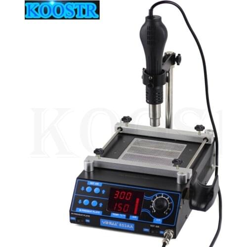 Air soldering station LCD Adjustable Electronic Hot Air Gun PCB preheat and IR preheating station bga rework station YIHUA 853AA
