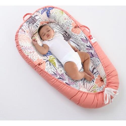 Cartoon Boys Girls Infant Cradle Bed For 0-3 Years Crib Bumper Baby Nest Portable Folding Travel Outdoor Bassinet