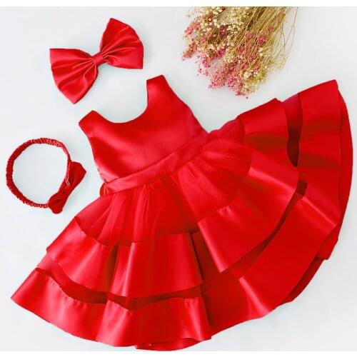 LZH Autumn Winter Baby Girls Long Sleeve Lolita Princess Dresses For Baby Dress Infant Christmas Red Party Dress Newborn Clothes