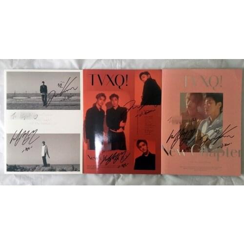 Signed TVXQ autographed NEW CHAPTER #2 THE TRUTH OF LOVE album K-POP 01