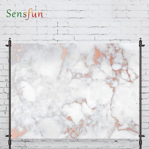 LEVOO Photographic Background Marble Pattern Golden Decoration White Photo Studio Photocall Printed Shoot Prop Decor Fabric