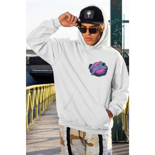 Babba Hoodie Astronaut Picture Unisex Oversize Sweatshirt