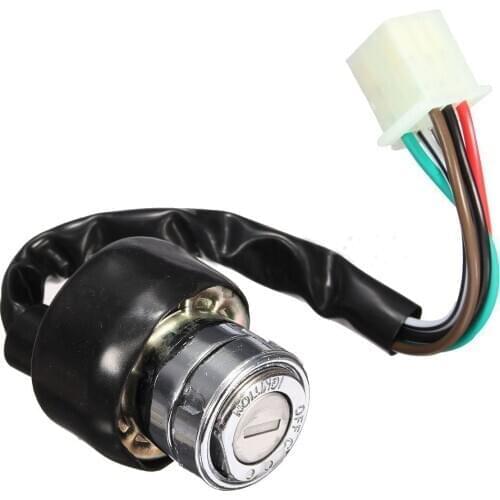 Universal 3 Position Car Motorcycle Scooter Go-Kart 6 Wire Ignition Switch 2 Key