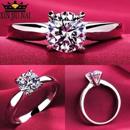 High AAAAA Zircon Quality 1.2ct Rose Gold Color Large CZ Zircon Stone Rings Top Design 4 Prong Bridal Wedding Ring For Women