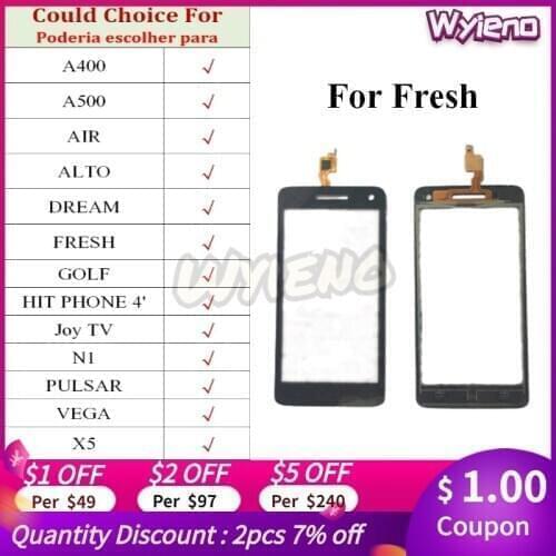 Wyieno For Explay A400 A500 AIR ALTO DREAM FRESH GOLF HIT Joy TV N1 PULSAR VEGA X5 Touch Screen Digitizer Glass Sensor Panel