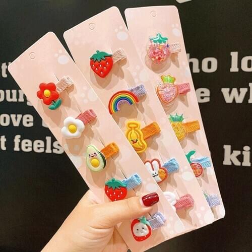 Cute Girls Women Flower Cartoon Baby Hair Claws Children Hairpins Hair Clips Kid Hair Accessories Baby Hair Tongs Girl Headwear