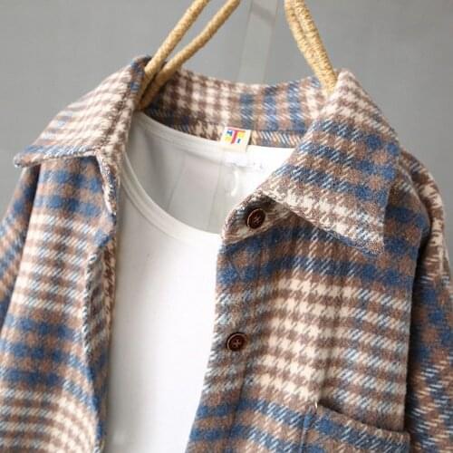 Woman clothes autumn plaid casual shirt shirts plaid shirt ladies tops
