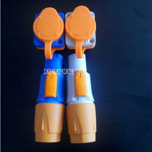 10 Sets High Quality Power Panel Mount Adapter Cable Connector For Stage Lighting Waterproof Audio Plug+Socket 110V-220V 4400W