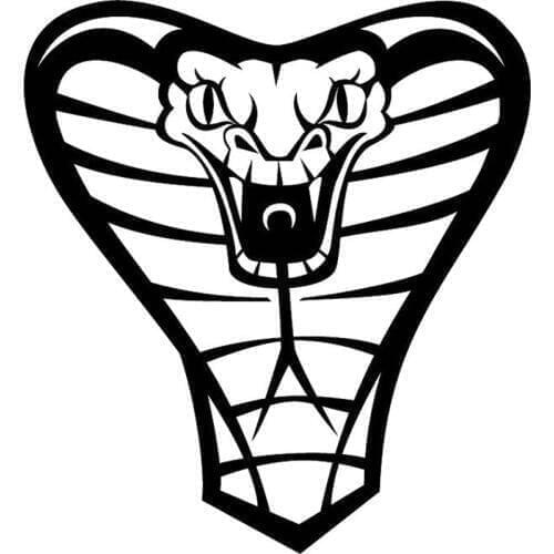 13.6cm*15cm Bardian Cobra Snake Head Vinyl Car Sticker Motorcycle Decals Black/Silver S6-3114