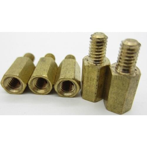 20PCS/LOT M3 Male Hexagonal Brass PCB Standoffs Spacers Screw M3*(5/6/8/10/12/15//18/20)+6mm M3 Hex Screws