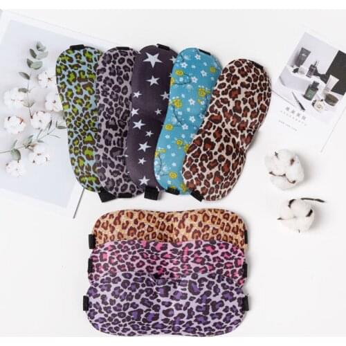 3D Natural Sleep Cover Shade Patch Portable Blindfold Travel Leopard Eyepatch
