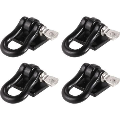 4Pcs Trailer Towing Buckle Tow Shackle Hook for 1/10 RC Rock Crawler Axial SCX10 Traxxas TRX4 TAMIYA D110 RC Car Truck