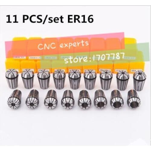 Free freight ER16 11 PCs clamp set 1 mm to 10 mm Range for milling CNC engraving machine tool motor axis
