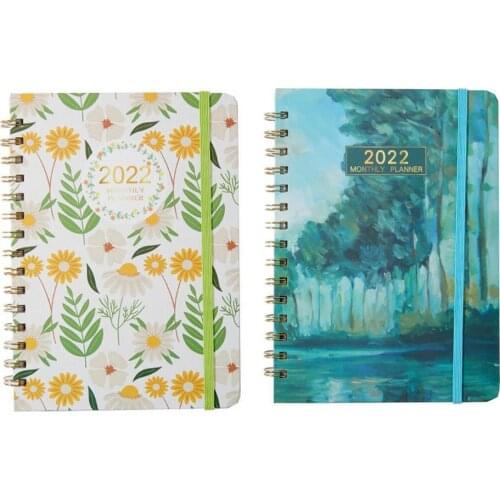 2022 Agenda Planner Notebook A5 Diary Notebook Hardcover School Daily Weekly Yearly Schedules Stationery Office Supplies