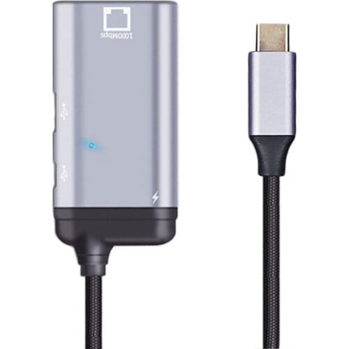 CYSM USB-C Type-C USB3.1 to 1000Mbps Gigabit Ethernet Network LAN Adapter with Female PD Power Port