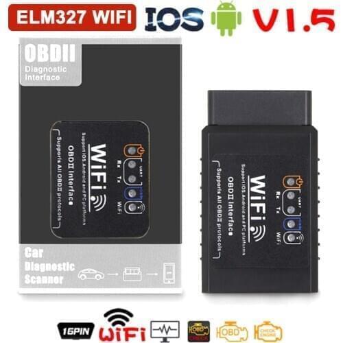 New ELM327 WIFI V1.5 OBDII Diagnostic Interface ELM 327 WIFI OBD2 Scanner for Android and IOS OBD 2 Code Reader