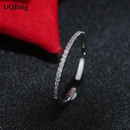 Simple 925 Silver Crystal Rhinestone Ring For Women Jewelry Finger Ring For Party Birthday Gift