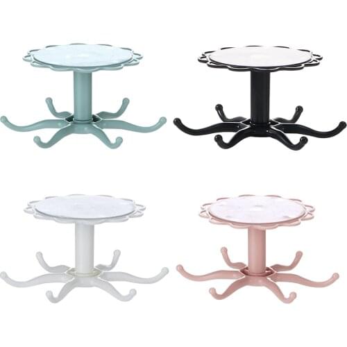 360 Degrees Rotating Kitchenware Cabinet Storage Hooks Self Adhesive 6 Hooks Kitchen Bathroom Handbag Clothes Bag Organizer Rack