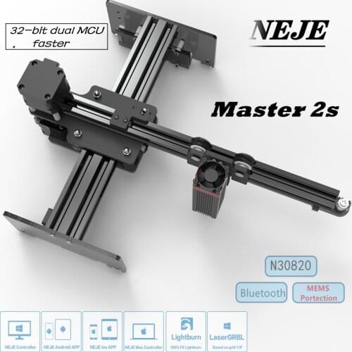 NEJE Master 2S 10W Mini CNC Laser Engraver Desktop Cutter Machine with Wireless APP Control Roll Protection