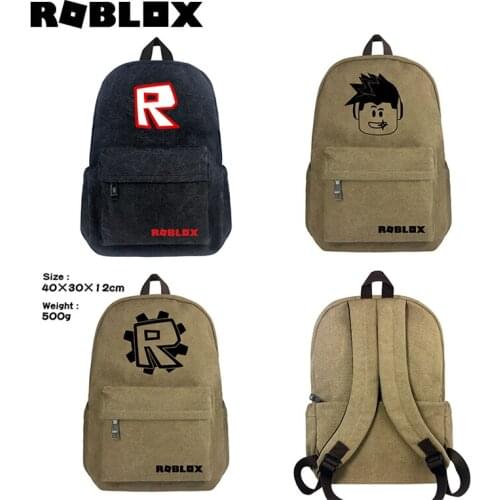 Virtual world ROBLOX men and women shoulder printing backpack Xbox game student school bag casual simple outdoor travel bag gift