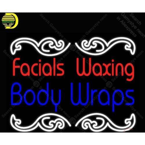 Neon Sign Facials Waxing Body Wraps Neon Light for Store Display Neon Bulbs Sign Decorative Room Arcade Light Custom Affiche