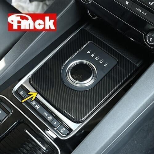 NEW For Jaguar XE X760 XF X260 F-PACE X761 Carbon Fiber Style Car Center Console Gear Panel Frame Cover Trim Sticker Accessories