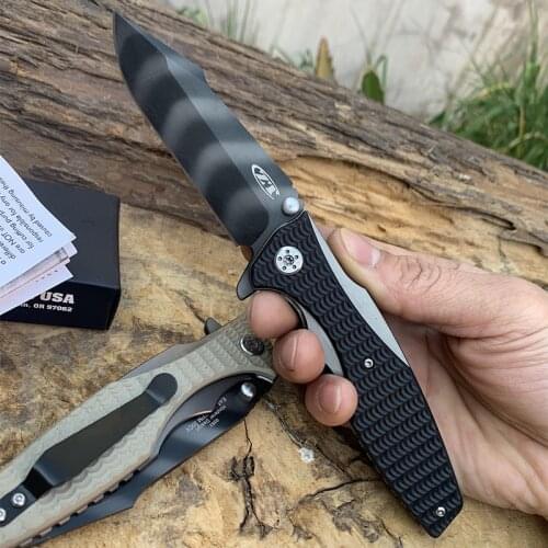 Zero tolerance knife ZT0393 Camping Hunting Knives G10 Handle 9CR14MOV Blade Tactical Knife Wildness Survival EDC Tool