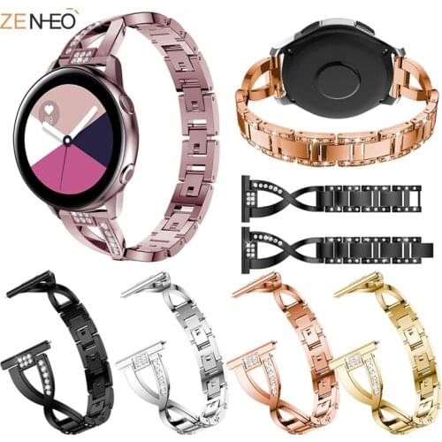 Steel band For Samsung Galaxy watch Active 2 44mm 40mm/46mm/42mm/3 Gear S3 Frontier 20mm 22mm Huawei watch GT/2/2e/Pro strap