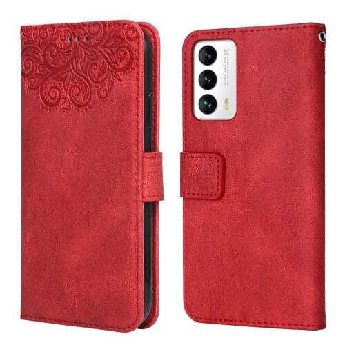 Luxury Leather Case for Meizu 18 Flower Embossing Wallet Flip Phone Case for Meizu18 Cover Card Slot Funda