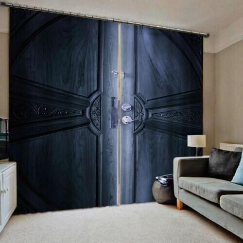 3D Blackout Curtain retro door Kitchen Bedroom Living Room Curtains European style Large 3D Curtain Drapes