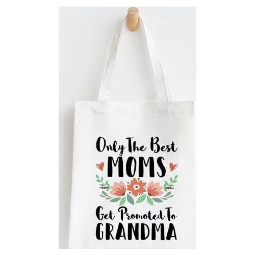 Worlds Best Grandma Canvas Tote Shopping Bag Grandma Shoulder Shopper Bags Lady Handbag Large Tote New Grandma Gift