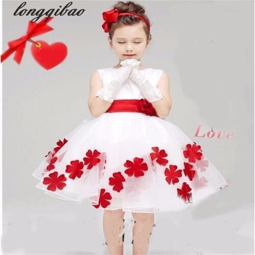 Girls dance performance uniforms primary and secondary school students choral dress princess yarn skirt TB7126