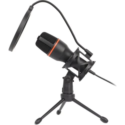 USB Microphone With Tripod Stand And Filter PC Microphone For Karaoke Recording Online Chat Games Podcasting