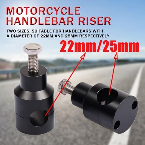 Up "Straight Riser Handlebar column high Style 2 pcs Round Mount Clamp Adjuster for 22mm 25mm 7/8" Universal Handlebar