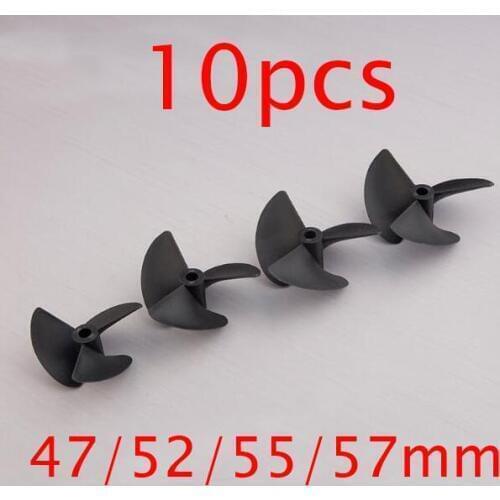 10pcs Nylon propeller for RC Boat 3-blades semi-submerged propellers 4.76mm 47/52/55/57mm #2B05