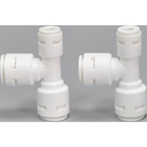 10 pcs Water Purifier Fitting 1/4 x 3/8 x 3/8 Three-way Quick Connector Ultrafiltration Machine Assembly Accessories