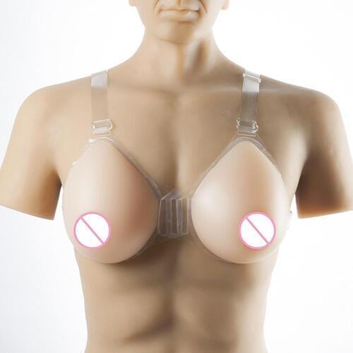 600g/pair B cup Cossdresser Props Faka Lifelike Silicone Breast Women Chest Forms Boob Bust Enhancer Shemale Drag Queen