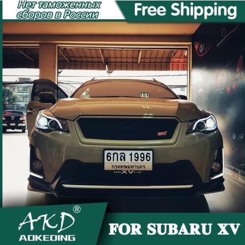 AKD Car Styling for 2012-2015 subaru XV LED Headlight High Quality Headlights LED DRL Bi Xenon Lens High Low Beam Parking