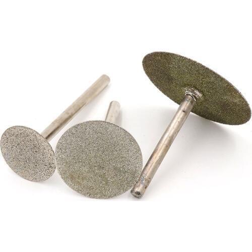 6mm shank Diamond Disc Electroplated Thin Slice Diamond Grinding Head Burrs Drill Bit For Jade Dremel Rotary Accessories