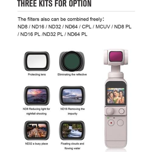Quick Release Filter Adjustable CPL Filter NDPL Kit MCUV ND Dimming Filter for DJI OSMO Pocket 2